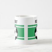 サッカーパーソナライズされたのコーヒーマグ コーヒーマグカップ (中央)