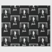 サッカーパーソナライズされたのゴールキーパーサッカーの男性 ラッピングペーパー (フラット)