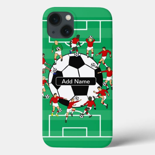 サッカーパーソナライズされたのサッカー Case-Mate iPhoneケース (裏面)
