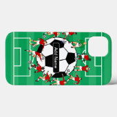 サッカーパーソナライズされたのサッカー Case-Mate iPhoneケース (裏面 (横))