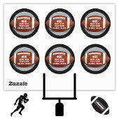 サッカーパーソナライズされたのステッカー、サイズ、形状の選択 ラウンドシール