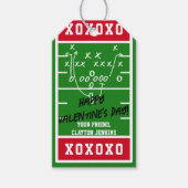 サッカーパーソナライズされたのバレンタインデーのカード ギフトタグ (正面)