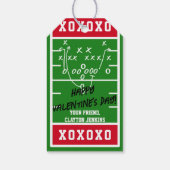 サッカーパーソナライズされたのバレンタインデーのカード ギフトタグ (裏面)