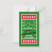 サッカーパーソナライズされたのバレンタインデーのカード ノートカード (正面)