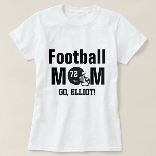 サッカーパーソナライズされたのママのシャツ Tシャツ (デザイン正面)