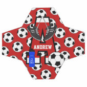 サッカーパーソナライズされたのモノグラム文字A サッカーボール (フラット)