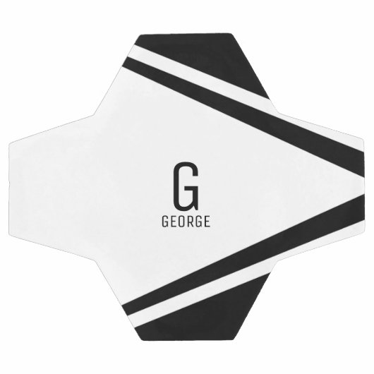 サッカーパーソナライズされたのモノグラム サッカーボール (フラット)