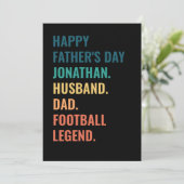サッカーパーソナライズされたの伝説の夫、父の日 シーズンカード (スタンド正面)