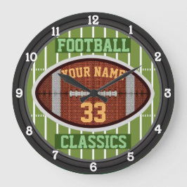 サッカーパーソナライズされたの名前と番号3.0 ラージ壁時計