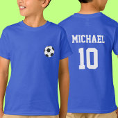 サッカーパーソナライズされたの名前と番号 Tシャツ