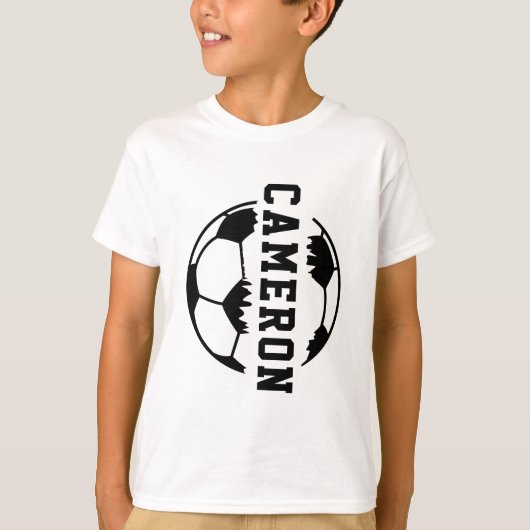 サッカーパーソナライズされたの名前サッカー母チーム誕生日 Tシャツ (正面)