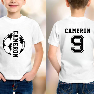 サッカーパーソナライズされたの名前サッカー母チーム誕生日 Tシャツ
