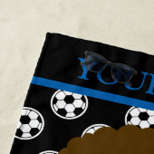 サッカーパーソナライズされたの名前(キッズ) ビーチタオル (インサイチュ)