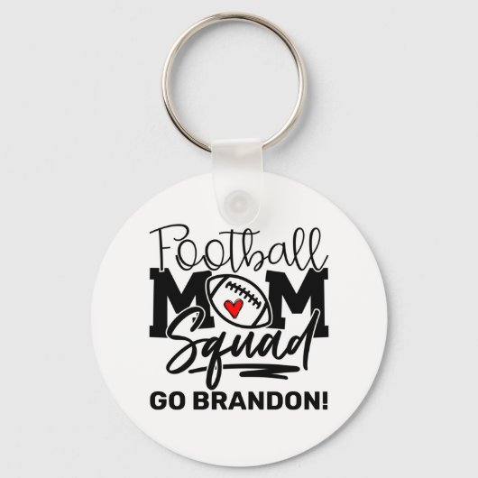 サッカーパーソナライズされたの母チーム キーホルダー (正面)