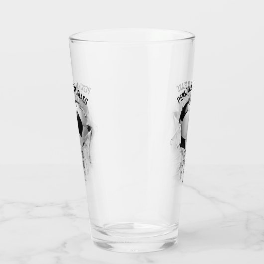 サッカーパーソナライズされたの破れ タンブラーグラス (右)