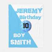 サッカーパーソナライズされたの誕生日スポーツ フリースブランケット (正面)