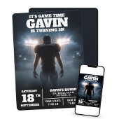 サッカーパーソナライズされたの誕生日パーティー 招待状