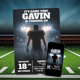 サッカーパーソナライズされたの誕生日パーティー 招待状