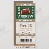 サッカーパーソナライズされたをテーマにした誕生日チケット 招待状 (正面/裏面)