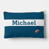 サッカーパーソナライズされたをテーマにした鉛筆入れ アクセサリーポーチ (裏面)