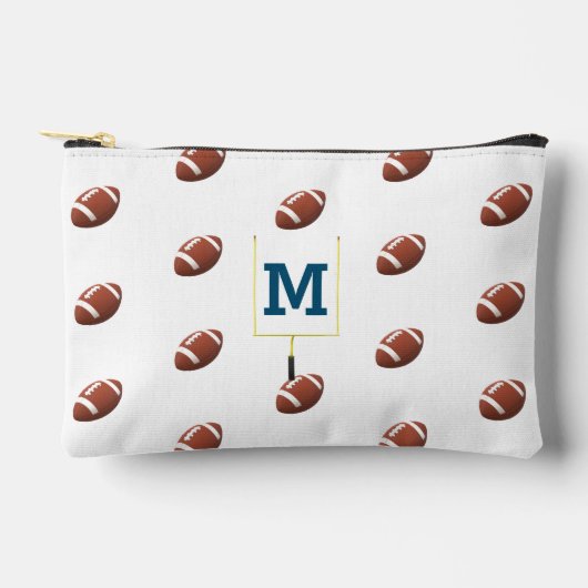 サッカーパーソナライズされたをテーマにした鉛筆入れ アクセサリーポーチ (正面)