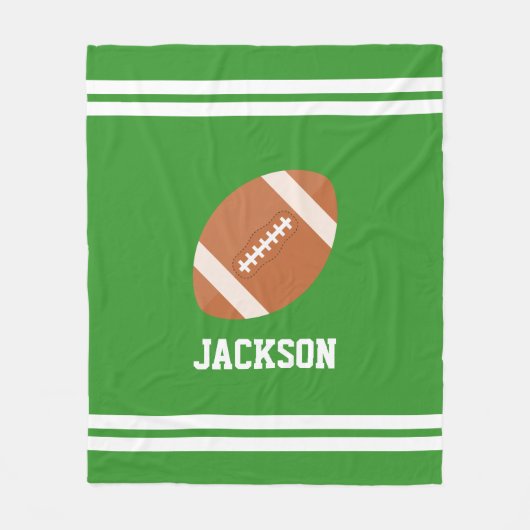 サッカーパーソナライズされたをテーマにした フリースブランケット (正面)