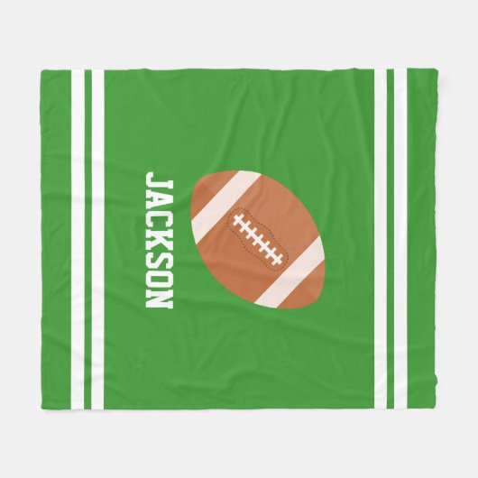 サッカーパーソナライズされたをテーマにした フリースブランケット (正面(横))