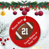 サッカーパーソナライズされたオーナメント名、チーム、番号 セラミックオーナメント