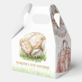 サッカーパーソナライズされたガール誕生日 フェイバーボックス (正面)