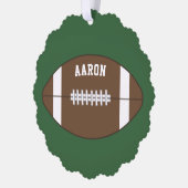 サッカーパーソナライズされたギフトオーナメント オーナメントカード (左)