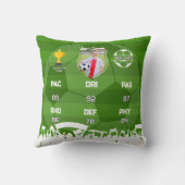 サッカーパーソナライズされたギフト子供へ、カスタムフットカード クッション (裏面)