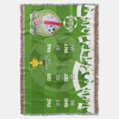 サッカーパーソナライズされたギフト子供へ、カスタムフットカード スローブランケット (正面縦)