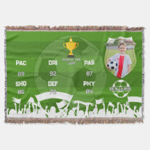 サッカーパーソナライズされたギフト子供へ、カスタムフットカード