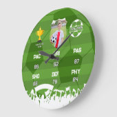 サッカーパーソナライズされたギフト子供へ、カスタムフットカード ラージ壁時計 (傾斜)