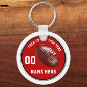 サッカーパーソナライズされたギフト、サッカーキーホルダー キーホルダー (正面)