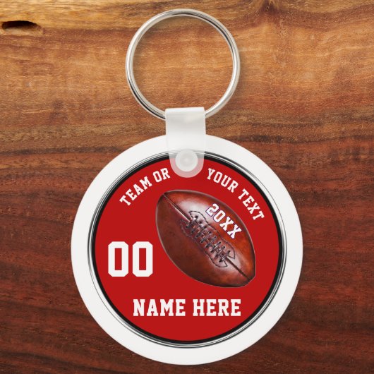 サッカーパーソナライズされたギフト、サッカーキーホルダー キーホルダー (正面)