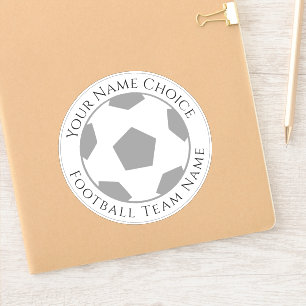 サッカーパーソナライズされたクラブ名付きサッカーファン シール