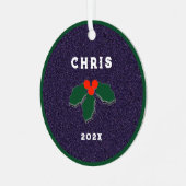 サッカーパーソナライズされたコレクティブ2023 メタルオーナメント (正面左)