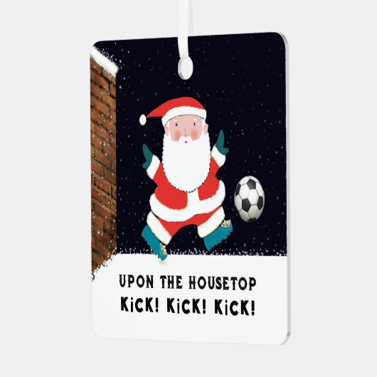 サッカーパーソナライズされたコレクティブ2024 メタルオーナメント (正面左)