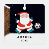 サッカーパーソナライズされたコレクティブ2024 メタルオーナメント (裏面)