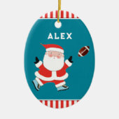 サッカーパーソナライズされたコレクティブ セラミックオーナメント (正面)