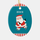 サッカーパーソナライズされたコレクティブ セラミックオーナメント (裏面)