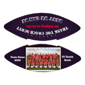 サッカーパーソナライズされたコーチのチーム写真ありがとう アメリカンフットボール (パネル)