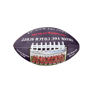 サッカーパーソナライズされたコーチのチーム写真ありがとう アメリカンフットボール