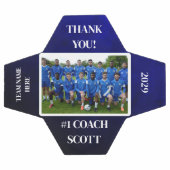 サッカーパーソナライズされたコーチのチーム写真ありがとう サッカーボール (フラット)