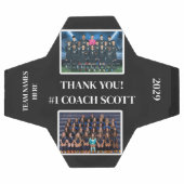 サッカーパーソナライズされたコーチのチーム2写真ありがとう サッカーボール (フラット)