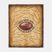 サッカーパーソナライズされたコーチギフトアイディアまたは選手 フリースブランケット (正面)