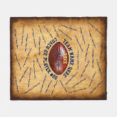 サッカーパーソナライズされたコーチギフトアイディアまたは選手 フリースブランケット (正面(横))