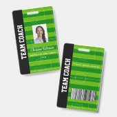 サッカーパーソナライズされたコーチバッジ バッジ (Front & Back)