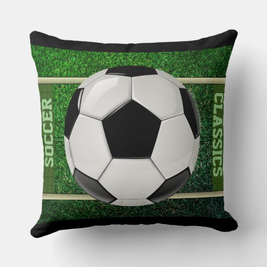 サッカーパーソナライズされたゴール クッション (裏面)